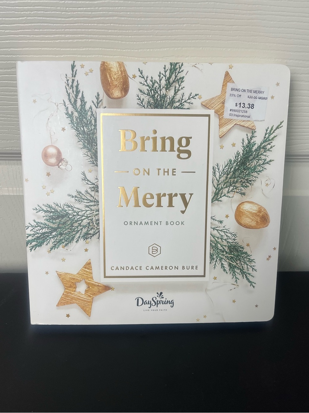 "Bring on the Merry" Ornament Book - White & Gold